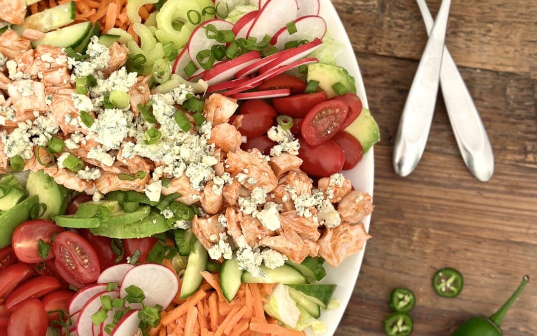 Healthy Buffalo Chicken Dinner Salad