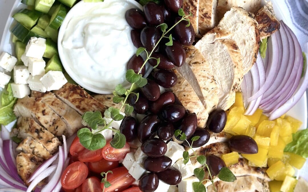 Grilled Chicken Souvlaki Salad