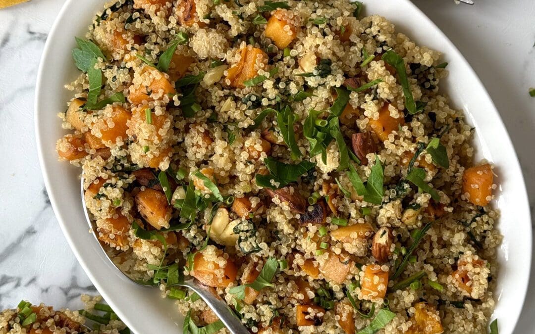 Winter Quinoa Salad with Butternut Squash and Crunchy Almonds