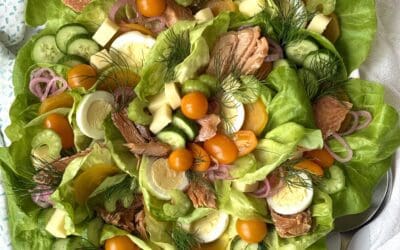 Irish Pub Salad with Hot Smoked Salmon