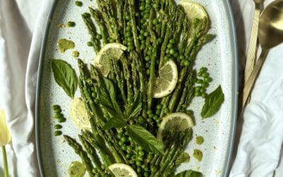 Lemon Basil Asparagus and Peas