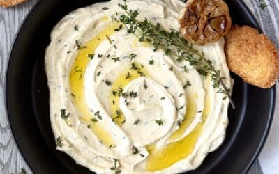 Whipped Feta Dip with Roasted Garlic and Thyme
