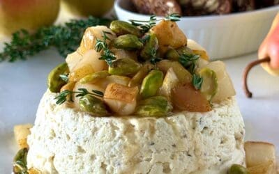 Pistachio and Pear Baked Ricotta