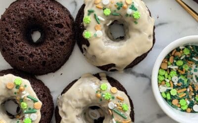 Baked Chocolate Donuts with Baileys Glaze